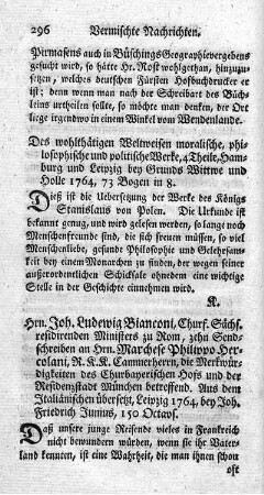 Des wohlthätigen Weltweisen moralische, philosophische und politische Werke.