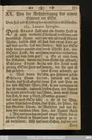 XX. Von der Rechtfertigung des armen Sünders vor Gott.