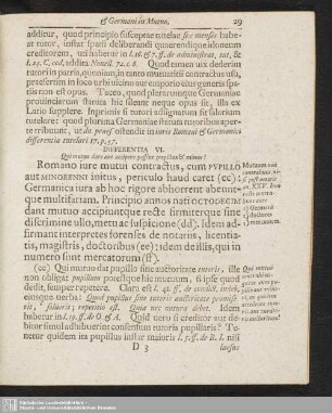 Differentia VI. Qui mutuo dare aut accipere possint pupillus & minor?