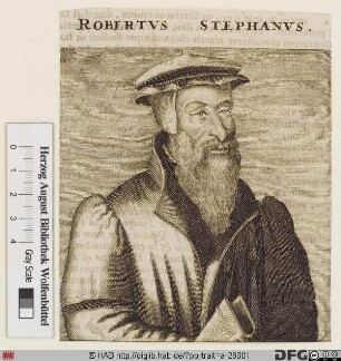 Bildnis Robert I Estienne (lat. Robertus Stephanus)