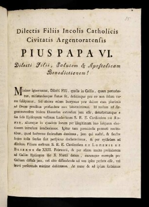 1r-1v, Dilectis Filiis Incolis Catholicis ...