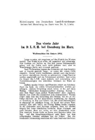 Das vierte Jahr im D.L.E.H. bei Ilsenburg im Harz : (Fortsetzung)