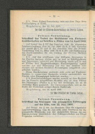 Polizei-Verordnung, [...]
