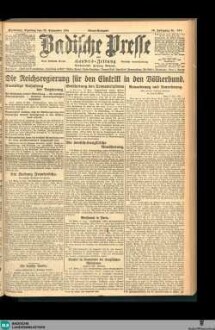 Badische Presse : Generalanzeiger der Residenz Karlsruhe und des Großherzogtums Baden, Abendausgabe