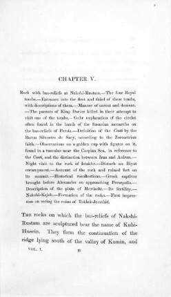 Chapter V: Ruins in the Plain of Persepolis