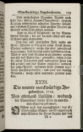 XXXI. Von allerhand Unfällen ... – XXXX. Von unterschiedlichen Ubelthaten und deren Bestraffung
