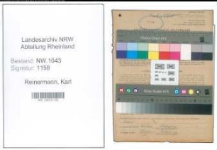 Entnazifizierung Karl Reinermann , geb. 08.11.1911 (Buchhalter)