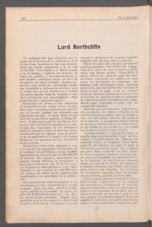 Lord Northcliffe
