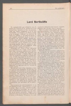 Lord Northcliffe