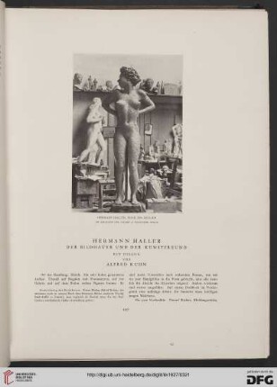 Hermann Haller der Bildhauer und der Kunstfreund: ein Dialog