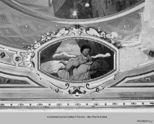 Zyklus mit Putten und Nymphen : Konzert einer Nymphe und Putten : Schreibender Putto