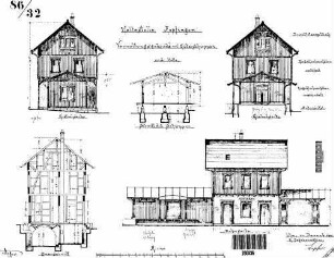 Äpfingen: EG m.Güterschuppen zw.Biberach-Ochsenh. Schnitte und Ansichten