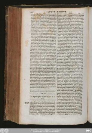Cap. II. De Apocryphis ac reiectitiis N. T. libris.