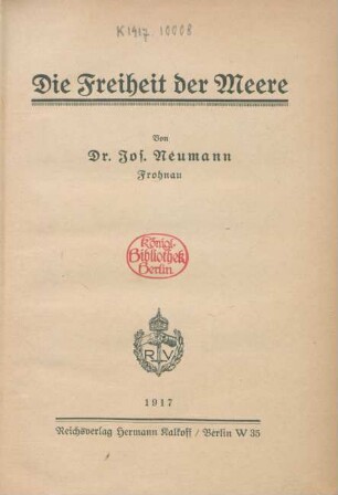 Die Freiheit der Meere