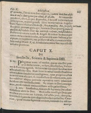 Caput X. De Intellectu, Scientia & Sapientia Dei.