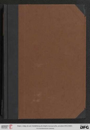 64: Nassauische Annalen: Jahrbuch des Vereins für Nassauische Altertumskunde und Geschichtsforschung