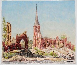 Kiel im Luftangriff, Ruine der Ansgarkirche