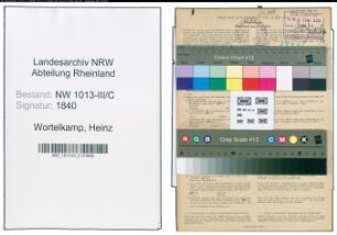 Entnazifizierung Heinz Wortelkamp , geb. 28.11.1903 (Kraftfahrzeugmeister)