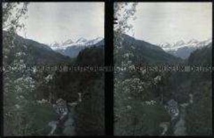 Blick auf die Gebirgskette Churfirsten in der Schweiz