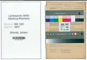 Entnazifizierung Johann Schmitz, geb. 16.08.1899 (Vorarbeiter)