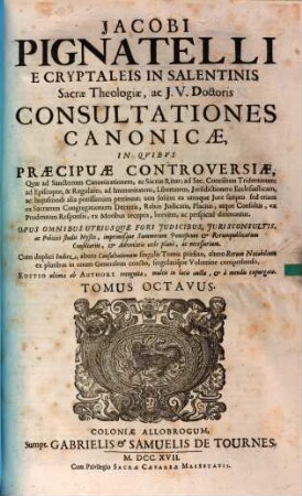Consultationes Canonicae, 8