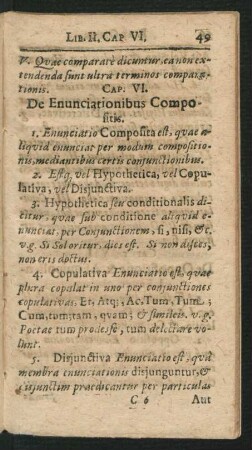 Cap. VI. De Enunciationibus Compositis.