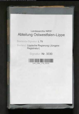 Kommunalwegebau im Amt Detmold - Generalia -, Band 13