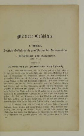 I. Merowinger und Karolinger (481-911.)