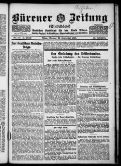 Bürener Zeitung. 1896-1935