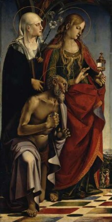 Die Hll. Eustachia, Magdalena und Hieronymus.