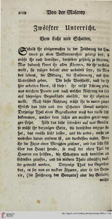 Zwoelfter Unterricht: Vom Licht und Schatten