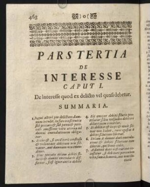 468-518, Caput I. De Interesse quod ex delicto vel quasi debetur.