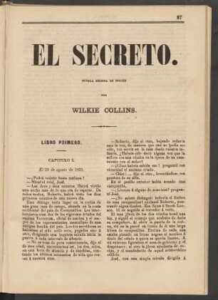 El secreto. : Novela escrita en inglés