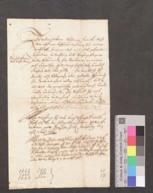 Franz Ferdinand von Sickingen leiht von den Kirchenpflegern zu Breitnau 37 Gulden.