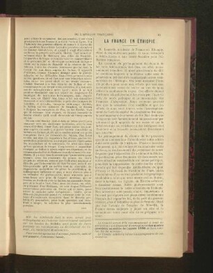 La France En ÉThiopie.