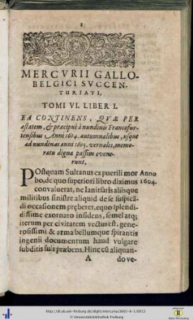 Tomus VI. Liber I.