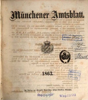 Münchener Amtsblatt. 1863