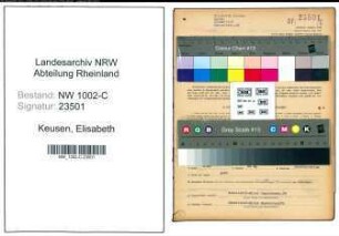 Entnazifizierung Elisabeth Keusen, geb. 19.11.1899 (Kauffrau)