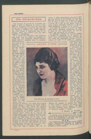 Agnes Ayres : Uma nova pose da encantadora atriz.