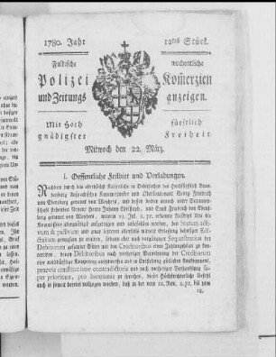12tes Stück., Ausgabe vom 22. März 1780