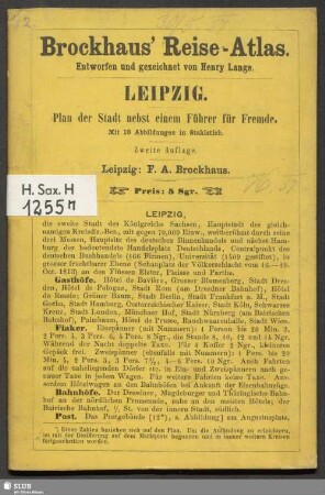[5]: Leipzig : Plan der Stadt nebst einem Führer für Fremde