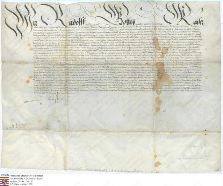 von Heusenstamm: Kaiser Rudolf II.