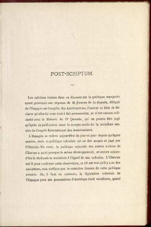 Post-Scriptum