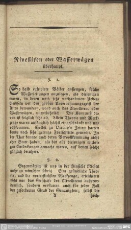 Nivelliren oder Wasserwägen überhaupt