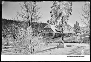Schellerhau im Erzgebirge mit Schnee, Winterzauber