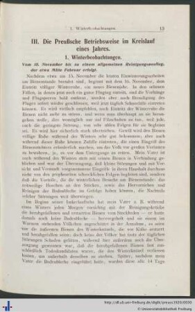III. Die Preußsche Betriebsweise im Kreislauf eines Jahres.