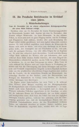III. Die Preußsche Betriebsweise im Kreislauf eines Jahres.