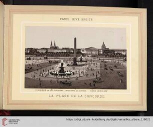 Paris, rive droite. La place de la concorde