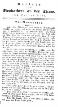Beilage zum Beobachter an der Spree. 1844. 3. Stueck