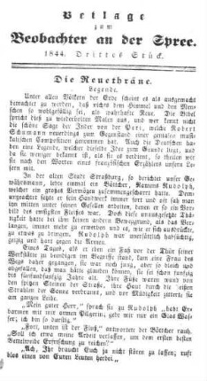 Beilage zum Beobachter an der Spree. 1844. 3. Stueck